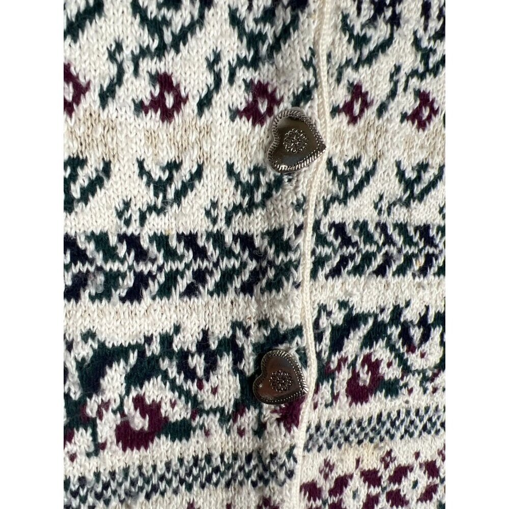 Vintage Northern Reflections Women  L Blue Embroidered 100% Cotton Sweater - Picture 4 of 8
